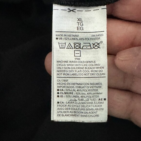 Old Navy Boyfriend V-Neck T-Shirt XL Black - Picture 3 of 5